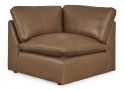 5 Seater L Shape Genuine Leather Firm Modular Sofa with Non-skid Legs - Emita